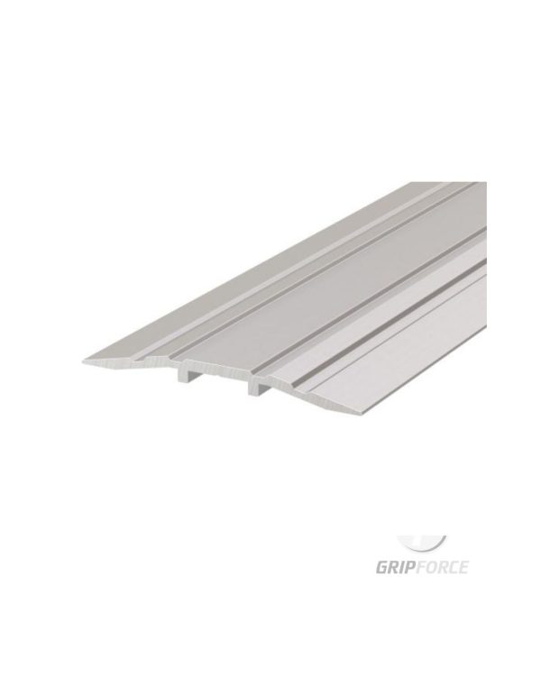 Silver metal floor transition strip