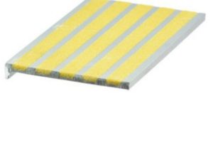 Stair Nosing Aluminium with Yellow Carborundum insert (10mm x 75mm)