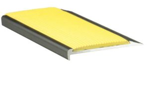 Black Aluminium Stair Nosing Yellow (10mm x 71mm)