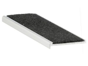 Aluminium Stair Nosing Black carborundum insert (10mm x 57mm)