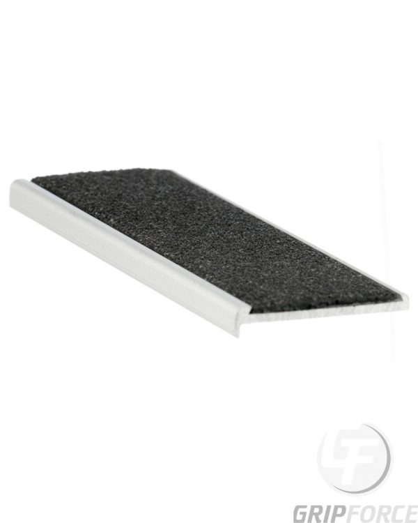 Aluminium Stair Nosing Black carborundum insert (10mm x 57mm)