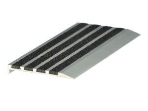 Stair Nosing Black Aluminium with Carborundum Insert (10mm x 74mm)