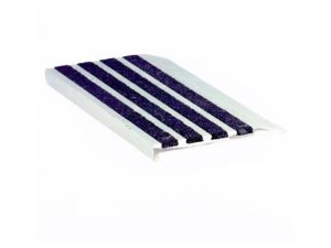 Stair Nosing Aluminium Black Carborundum Insert (10mm x 74mm)