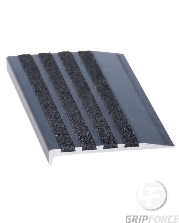 Stair Nosing Black Aluminium Carborundum Insert (10mm x 74mm)