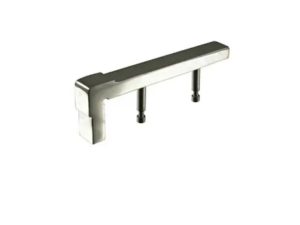 Corner bar square skateboard deterrent in silver.