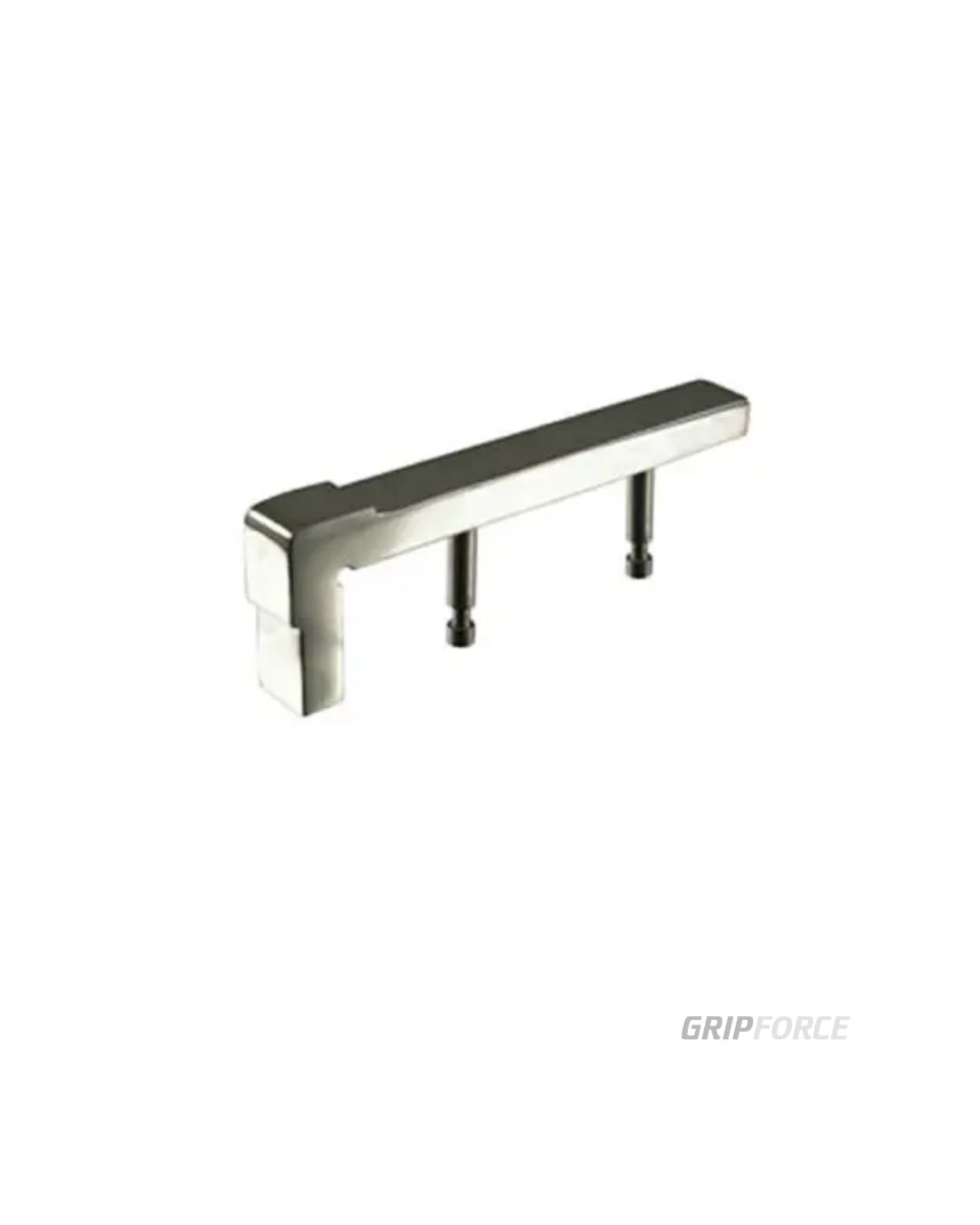 Corner bar square skateboard deterrent in silver.